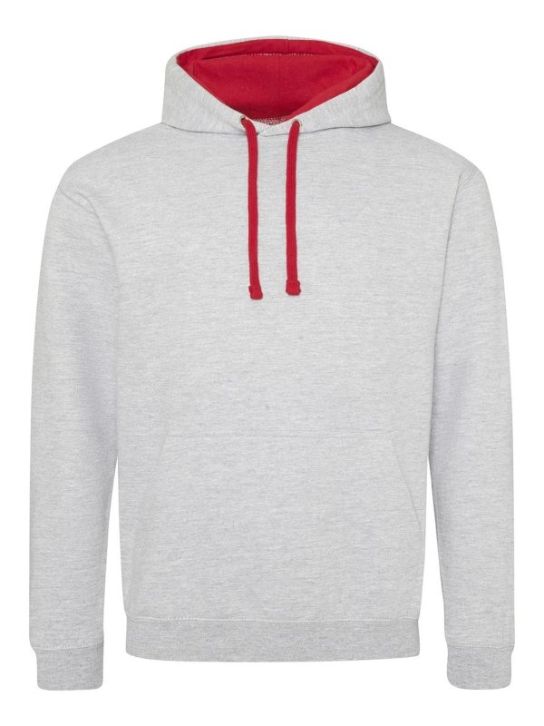 heather grey/fire red